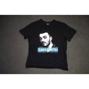 Nike Dri-Fit T-Shirt Mens XL Black Sam Smith The Thrill Of It All Tour Graphic